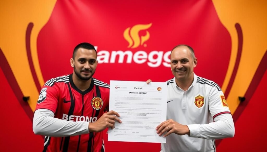 Imagem do contrato de patrocínio entre Flamengo e Pixbet