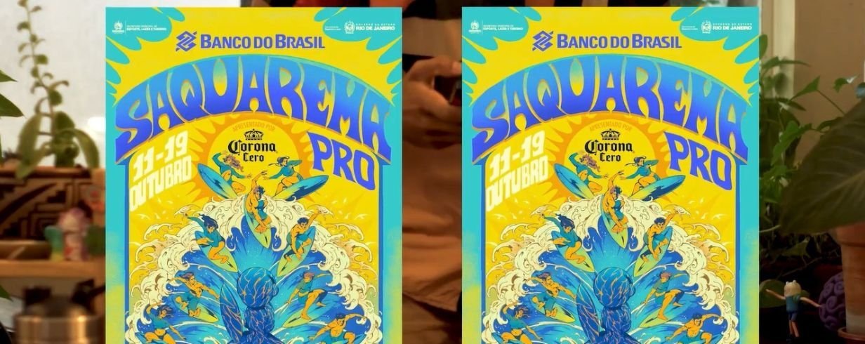 Pôster retrô anuncia Banco do Brasil Saquarema Pro e agita expectativa para etapa da WSL - Imagem do artigo